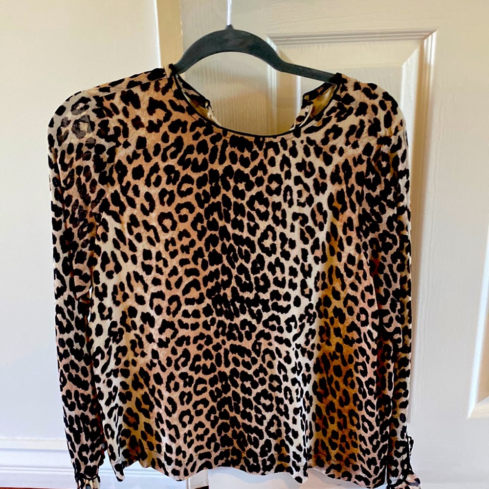 Ganni animal print top